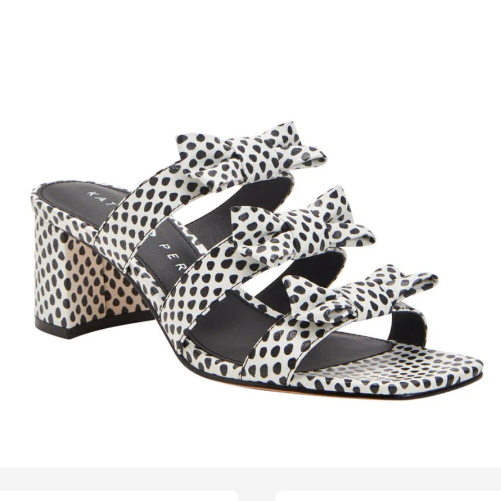 Katy Perry Houndstooth Tooliped Bow Sandals NEW IN BOX